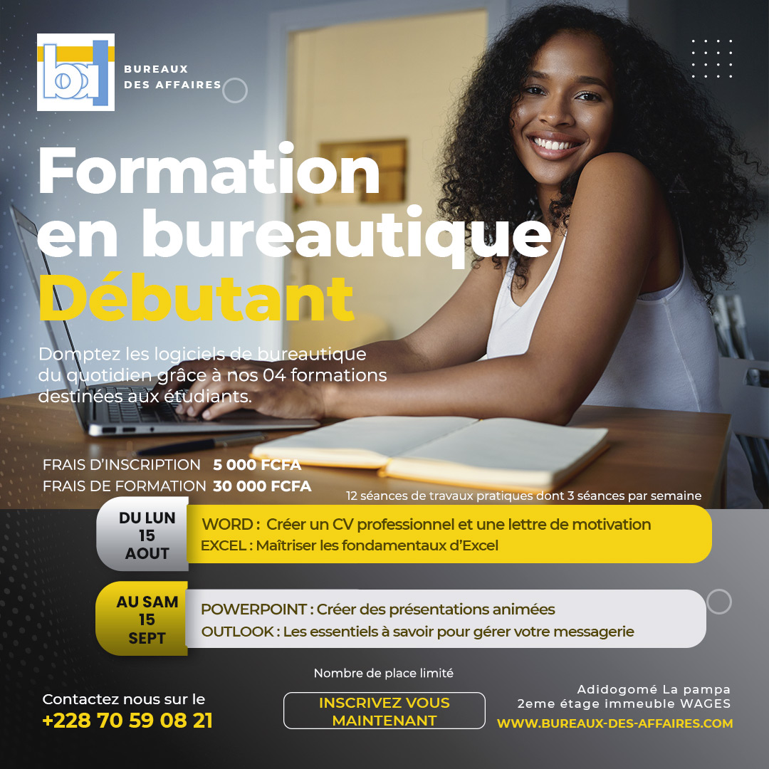 Formation En Bureautique Bureaux Des Affaires